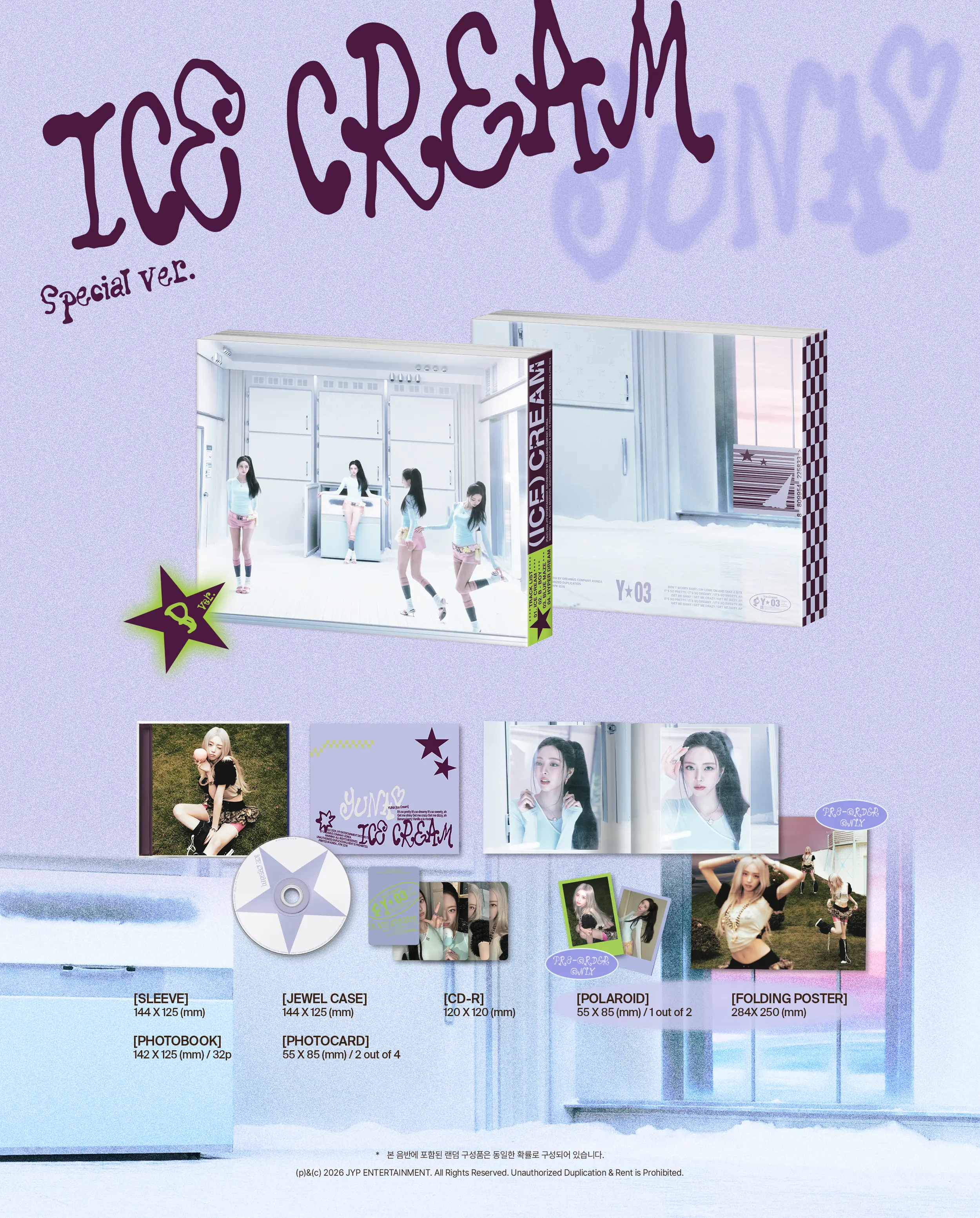 ITZY YUNA - ICE CREAM (SPECIAL Ver.) RANDOM